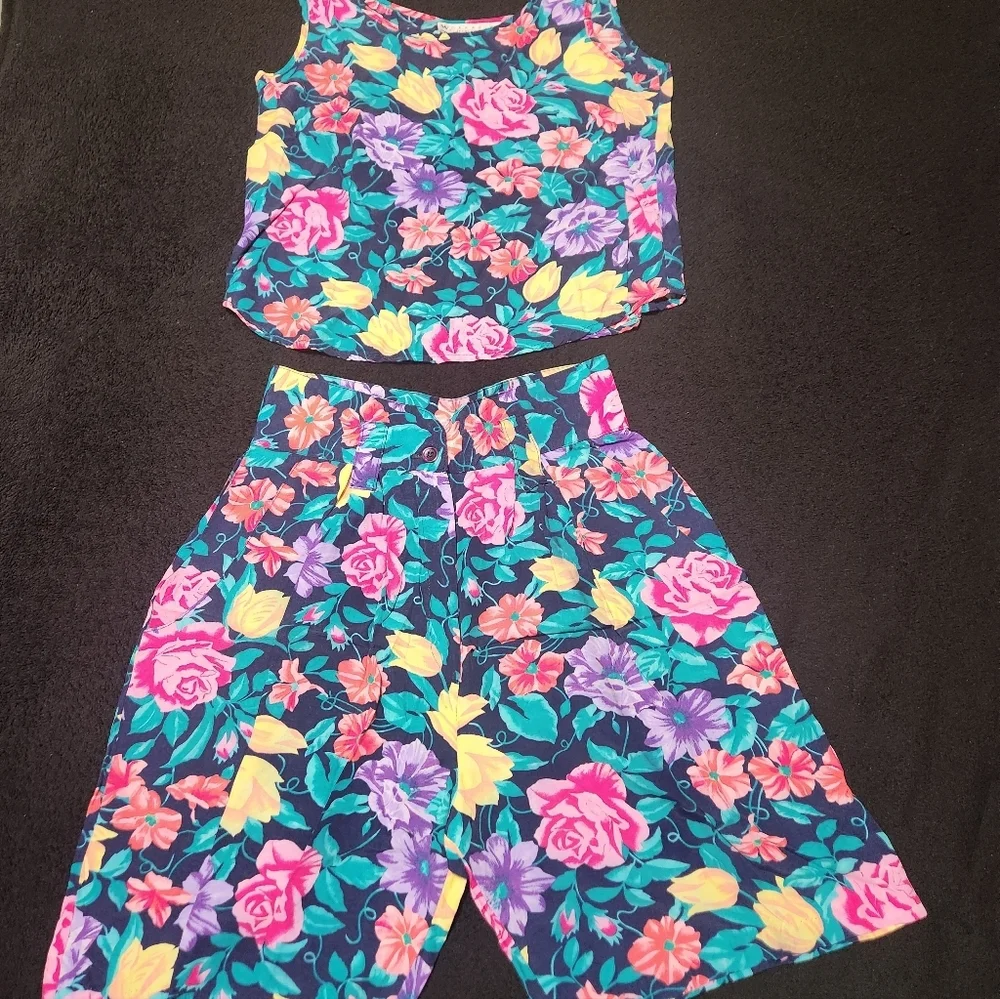 Vintage Floral Summer Set Small 90s Momcore